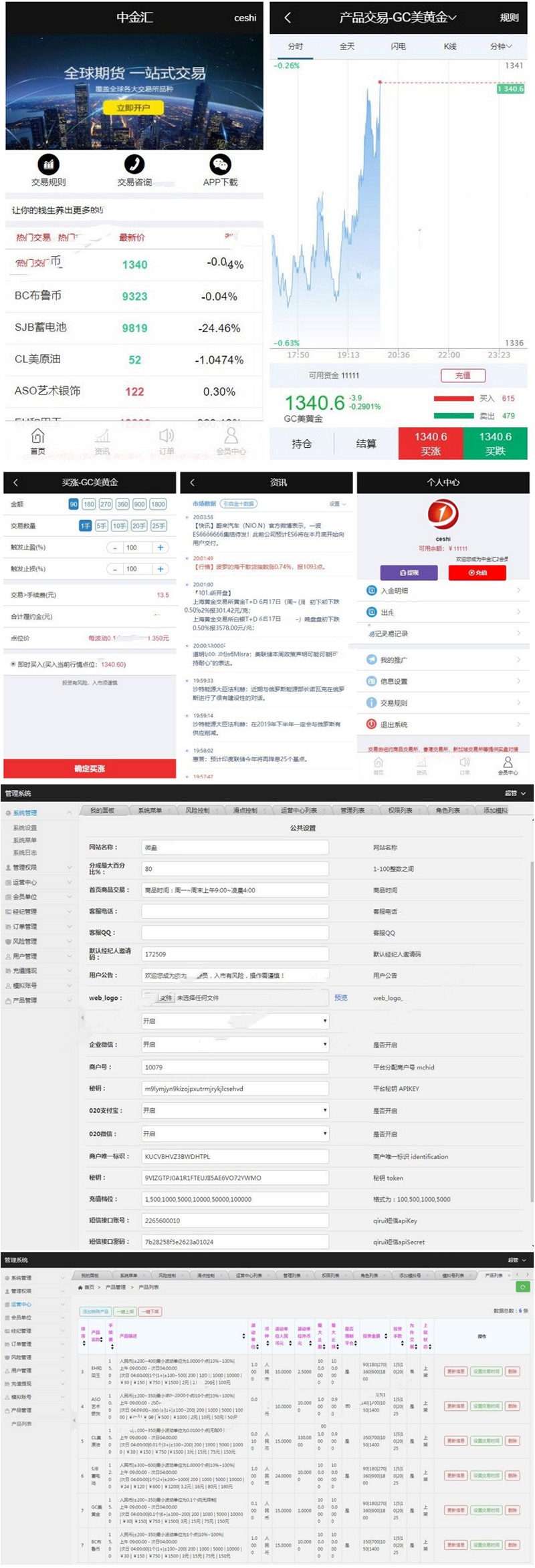 【中金汇】二次开发微交易微盘微期货点位盘系统源码   带有安装教程