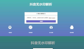 抖音在线去水印解析网PHP源码