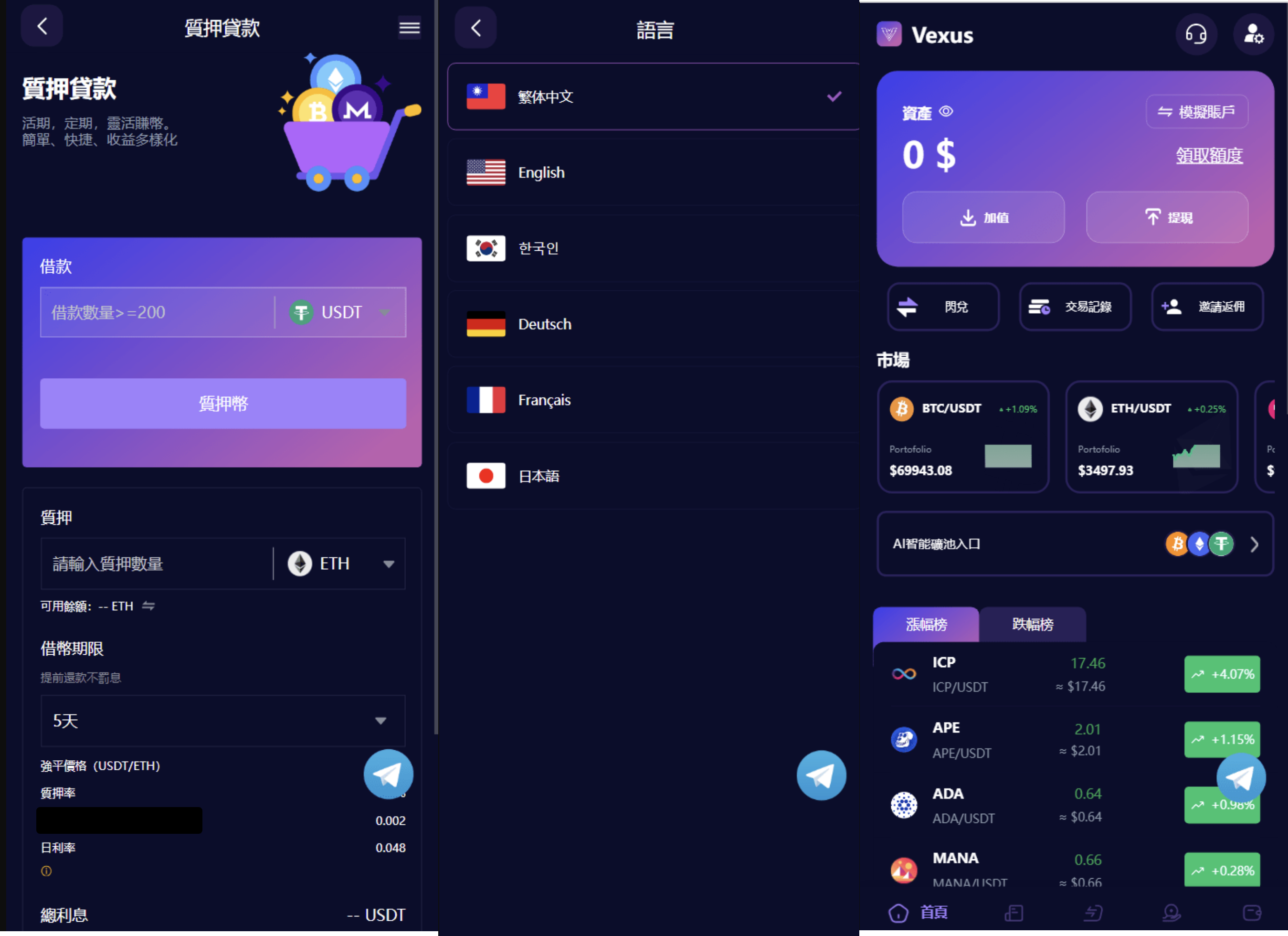 多语言虚拟货币交易所源码/java交易所源码/模拟账户+现货交易+永续合约+交割合约+基金理财+锁仓挖矿+质押贷款+闪兑/