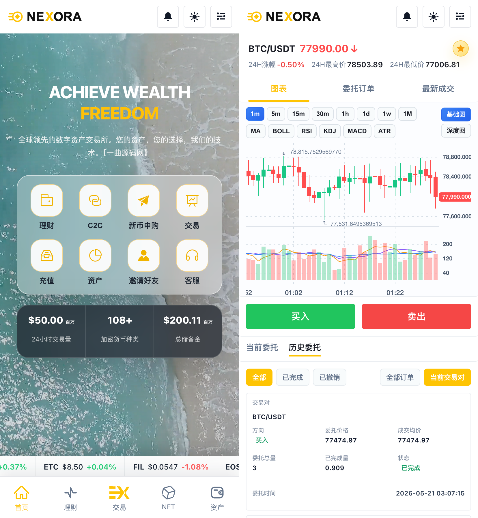 区块链交易所源码/数字货币/外汇/期货/重金属/美股/ETF DAPP授权 支持现货/秒合约/杠杆/交割/永续/跟单 AI量化 插针 理财 挖矿 授权 盲盒 NFT 等等众多功能