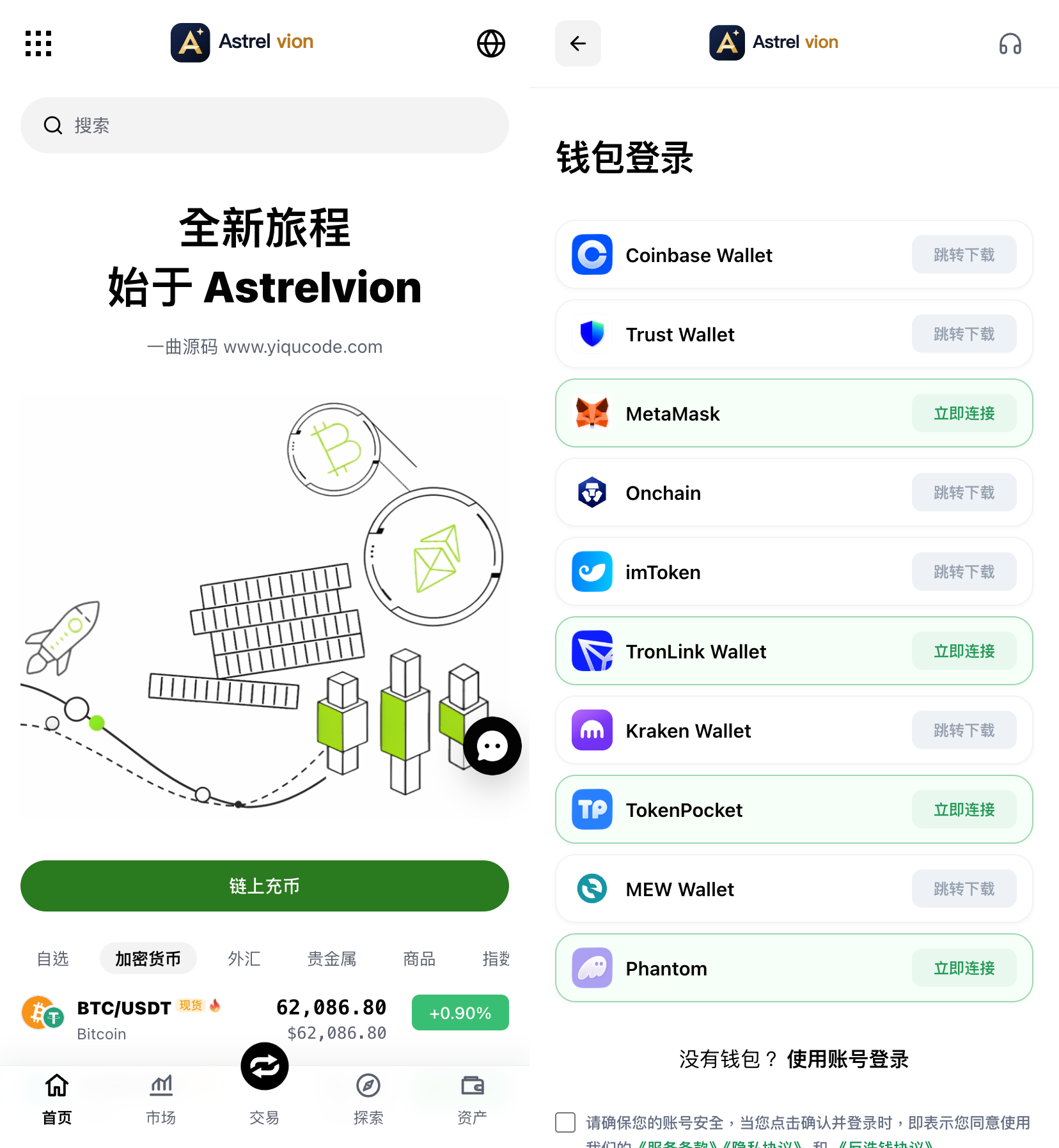 DAPP授权【交易所源码】高仿欧易交易所源码/多语言Java交易所源码/综合交易所源码/支持外汇 商品 指数 股票 现货 期权  合约 跟单 NFT 等等功能
